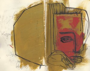 Cuaderno de bocetos 38, 2025 (pintura al temple, tinta, lápiz sobre papel) de Madgalena Morey
