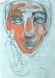 Sketchbook 47, 2025 (pintura al temple, carboncillo sobre papel)