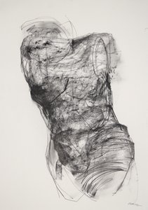 Torso 2, 2022 (carboncillo sobre papel)