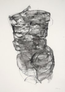 Torso 4, 2022 (carboncillo sobre papel)