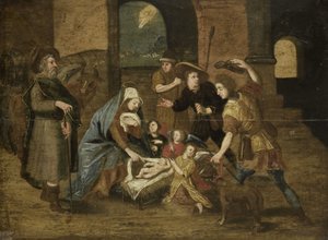 La adoración de los pastores de Maerten de Vos (copy after)