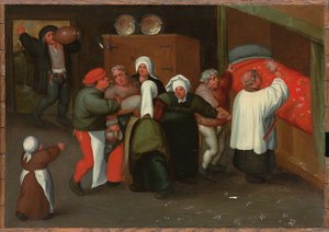 La bendición del matrimonio de Maerten van Cleve
