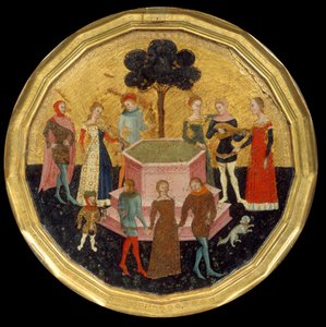 El jardín del amor, c.1370 de Maestro di Deschi Da Parto