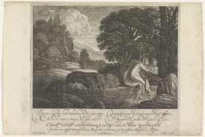 Salmacis en Hermaphroditus Metamorfosen van Ovidius (título de la serie) de Magdalena van de Passe