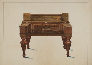Melodeón convertido en escritorio, c. 1937 de Magnus S. Fossum