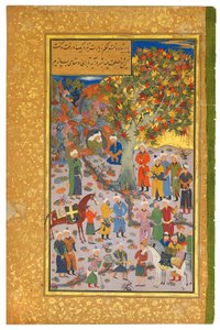 Visita a un derviche, 1560-61 de Mahmud Muzahhib