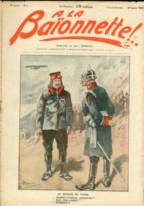 Portada de "La Baionnette", satírico en colores de Henri Maigrot
