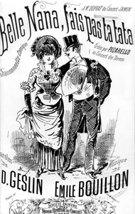 Portada de una partitura para la canción 