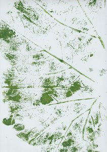 Impresión de hoja verde