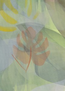 Monstera tropical en capas
