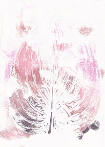 Hoja botánica rosa