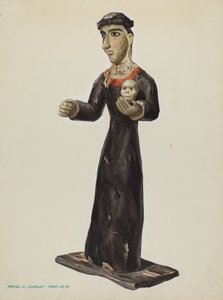 Bulto - Santa Rita, c. 1938 de Majel G. Claflin