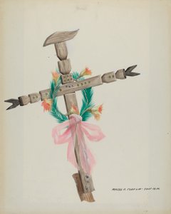 Cruz tallada - Tumba, c. 1937 de Majel G. Claflin
