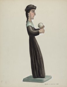 Santo tallado y pintado - Santa Rita de Majel G. Claflin