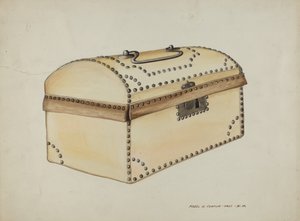Caja cubierta de cuero, c. 1937