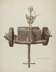 Carro de la muerte y figura de la muerte penitente, c. 1937