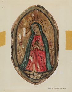 Retablo - Santa María, c. 1939 de Majel G. Claflin