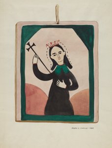 Retablo Virgen, c. 1937 de Majel G. Claflin