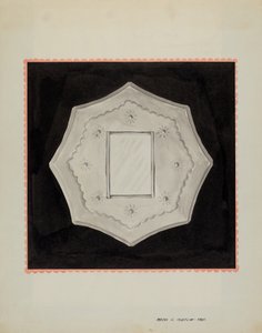 Pequeño espejo enmarcado de hojalata, c. 1937 de Majel G. Claflin