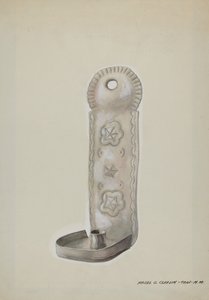 Candelero de estaño, c. 1937 de Majel G. Claflin