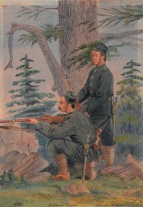 Lalsing Thapa y Jangir Thapa del 5º Regimiento Goorkha, Peiwar Kotal, Afganistán de Major General R.G. Woodthorpe