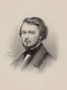 Retrato del violinista y compositor Hubert Léonard de Maksymilian Fajans