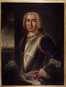 Retrato del Caballero Pierre Andre de Suffren de Saint Tropez (Saint-Trophez), bailío de Suffren (1729-1788) - Arte Maltés - siglo XVIII, 99 x 76 cm