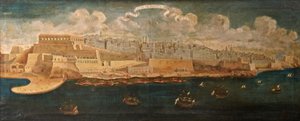 Vista de la ciudad de Malta desde el este, 1680