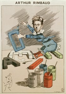 Caricatura de Arthur Rimbaud (1854-91) de "Les Hommes d