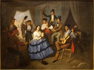 Bailarina en una casa de carnaval