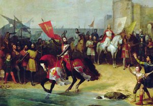 La reconquista de Cádiz en 1262 por Alfonso el Sabio (óleo sobre lienzo)