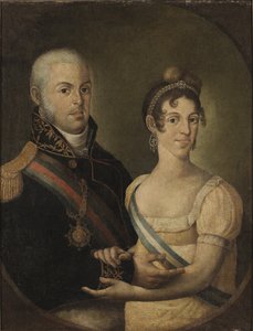 Retrato de Juan VI de Portugal y Carlota Joaquina de España de Manuel Dias de Oliveira