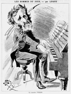Caricatura de Verdi - por Luque de Manuel Luque