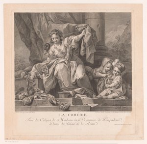 Alegoría de la comedia La comedia (título sobre objeto) de Manuel Salvador Carmona