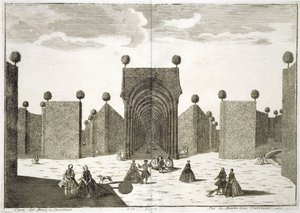 Los jardines de topiaria, de Delicias de la Villa Castellazzo, por Domenico Felice Leonardi, publicado en 1743