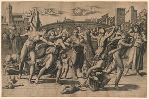 Masacre de los inocentes (sin el abeto) de Marc Antonio Raimondi