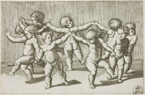 Danza de cupidos de Marcantonio Raimondi