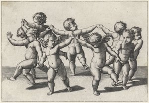 putti de baile de Marcantonio Raimondi