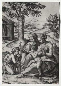 Madonna del Árbol de Palma de Marcantonio Raimondi