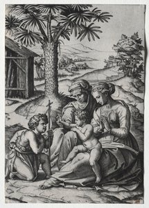 Madonna del Árbol de Palma de Marcantonio Raimondi