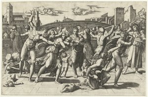 La masacre de los inocentes, c.1515 de Marcantonio Raimondi