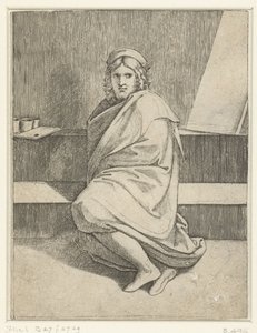 Retrato del pintor Rafael de Marcantonio Raimondi