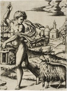 Signo del carnero de Marcantonio Raimondi