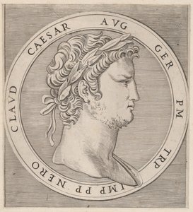 Speculum Romanae Magnificentiae: Nerón, de Los Doce Césares, ca. 1500-1534 de Marcantonio Raimondi