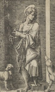 San Lázaro flanqueado por dos perros, de la serie 