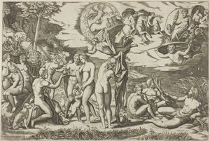 El juicio de Paris de Marcantonio Raimondi