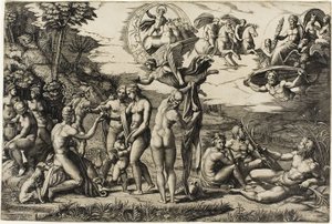 El juicio de Paris de Marcantonio Raimondi