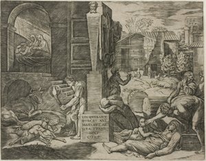 El Morbetto, o La plaga de Frigia de Marcantonio Raimondi