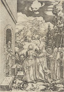 La Visitación de Marcantonio Raimondi