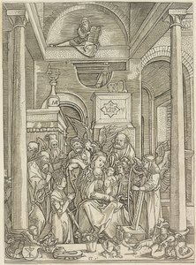 Glorificación de María de Marcantonio Raimondi